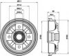 HELLA 8DT 355 302-011 Brake Drum